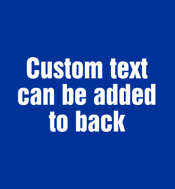 custom text on back