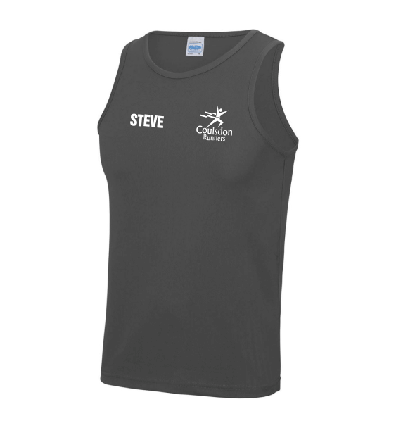 Coulsdon Runners Vests. Technical running vests, add your name for free