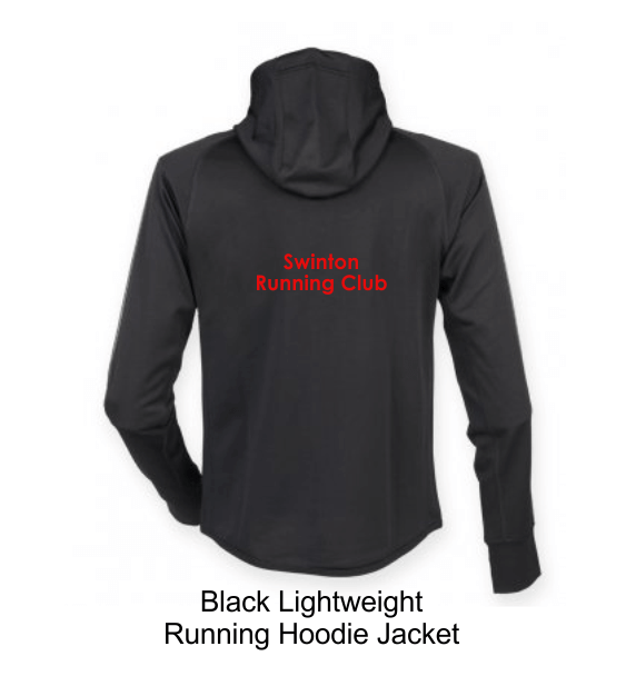 swinton running hoodie jacket black back