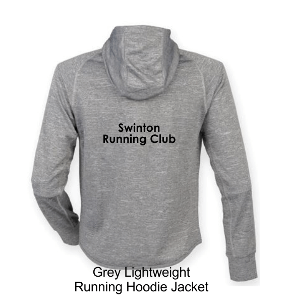swinton running hoodie jacket grey back