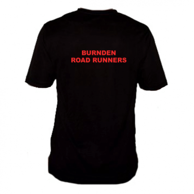 Burnden running club tshirt black back
