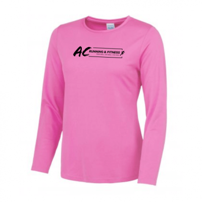 AC running long sleeve electric pink
