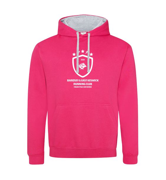 Bardsey & East Keswick Running Club h pink heather hoodie