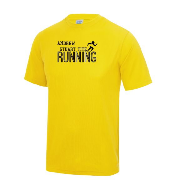 Stuart Tite Running tshirt yellow name
