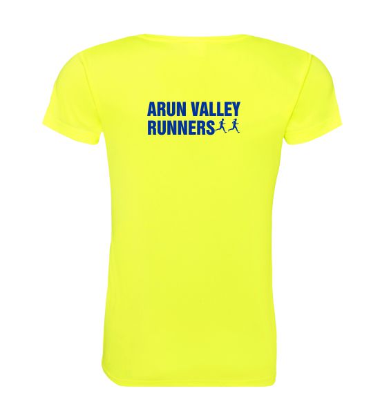 Arun valley runners tshirt e yelo back