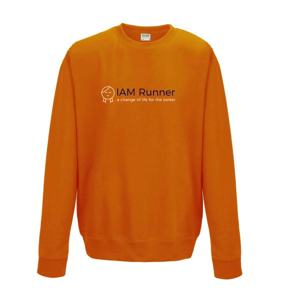 i am runner orange sweatshirt