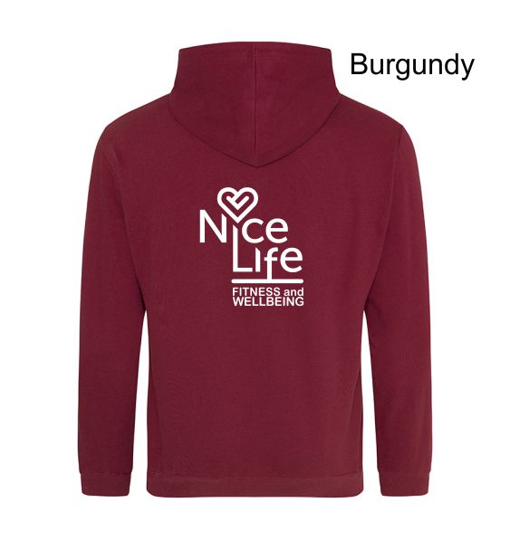 nice life burgundy hoodie