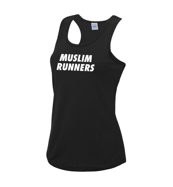 Muslim Runners black ladies vest