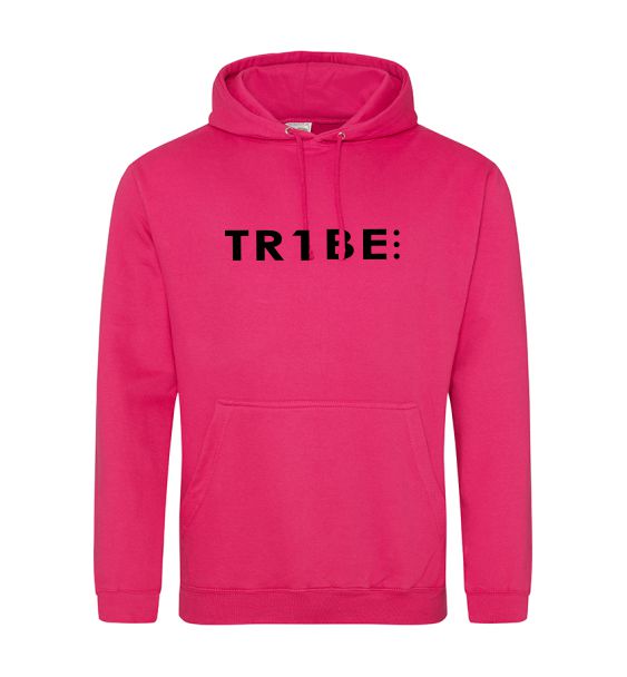 Tr1be hpink hoodie front
