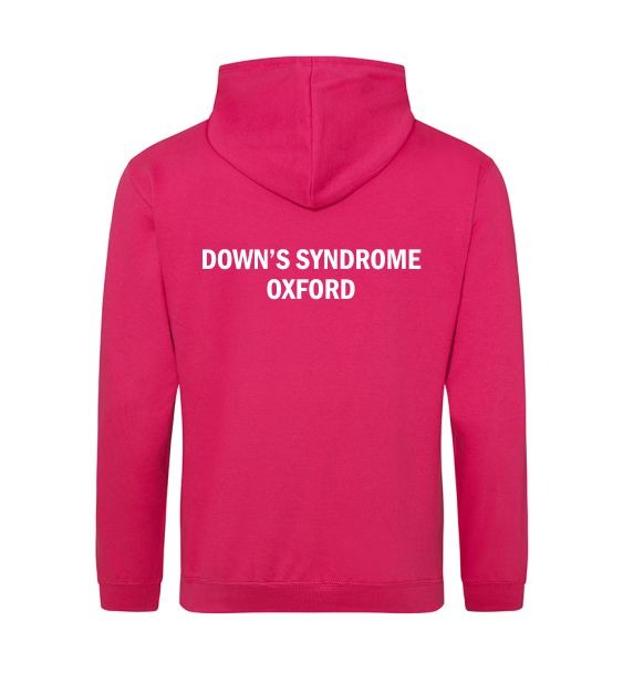 Down syndrome Oxford hoodie back