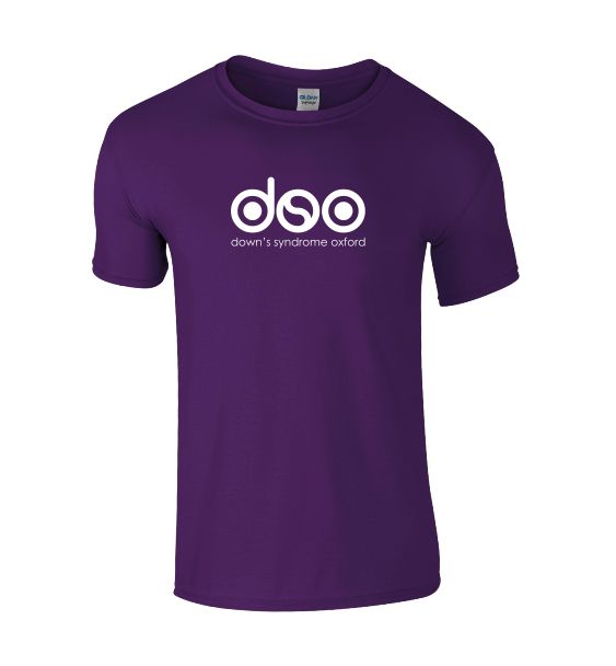 Down syndrome Oxford tshirt purple