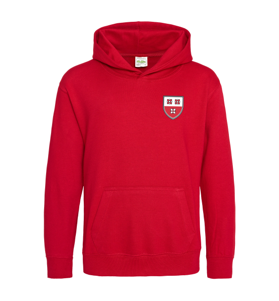 New SAC red hoodie front junior