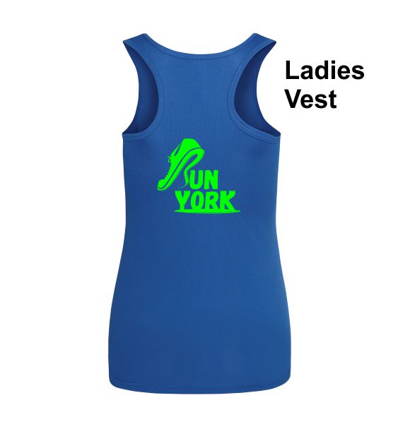 Run York vest ladies back